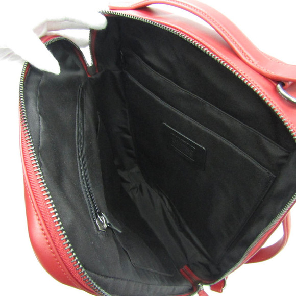 COACH Graham Convertible C6877 Men's Leather Backpack,Briefcase Red Color - Picture 3 of 10